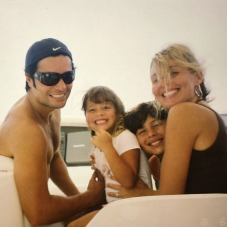 An old picture of Chayanne and Marilisa Maronesse with their son, Lorenzo Valentino Figueroa, and daughter, Isadora Sofia Figueroa